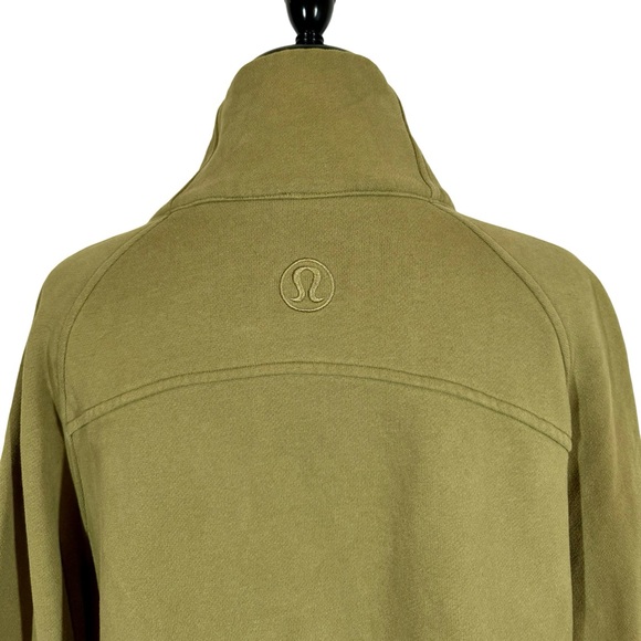 Lululemon Scuba Oversized Funnel Neck Half-Zip in Bronze Green XL/XXL W3FJ6S - Picture 9 of 11